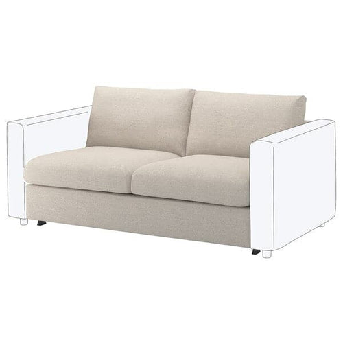 VIMLE 2-seater sofa cover/bed element - Gunnared beige ,