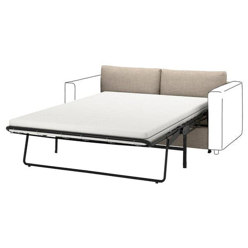 VIMLE - 2-seater sofa/bedding cover, Hillared beige ,