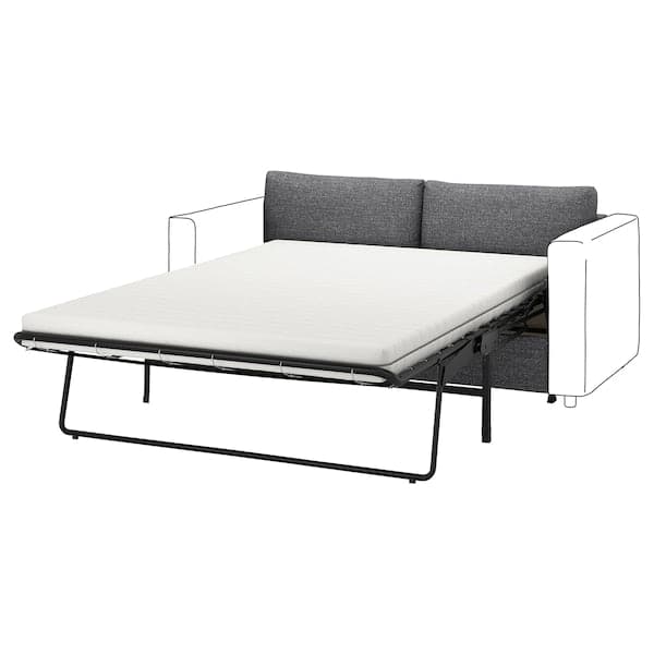 Ikea VIMLE - 2-seater sofa/bedding cover, Lejde grey/black ,