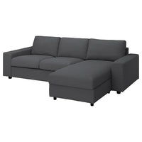 VIMLE - 3-seater sofa/chaise-longue cover , - best price from Maltashopper.com 89401221