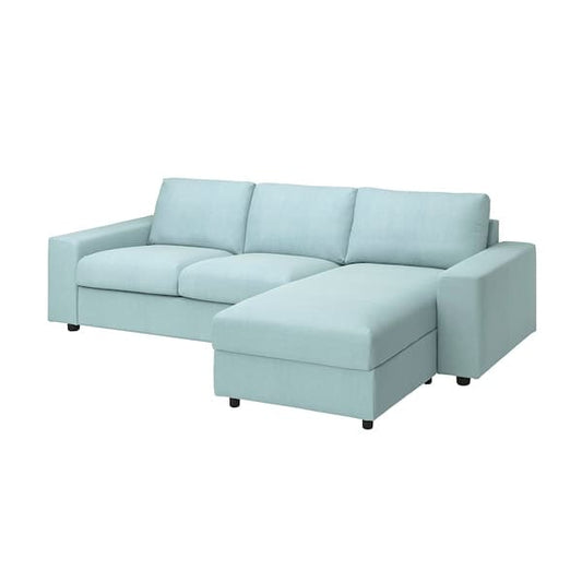 Ikea VIMLE - 3-seater sofa/chaise-longue cover ,