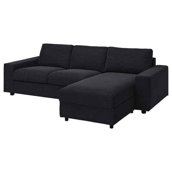 VIMLE - 3-seater sofa/chaise-longue cover ,