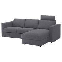 VIMLE - 3-seater sofa/chaise-longue cover , - best price from Maltashopper.com 39425093