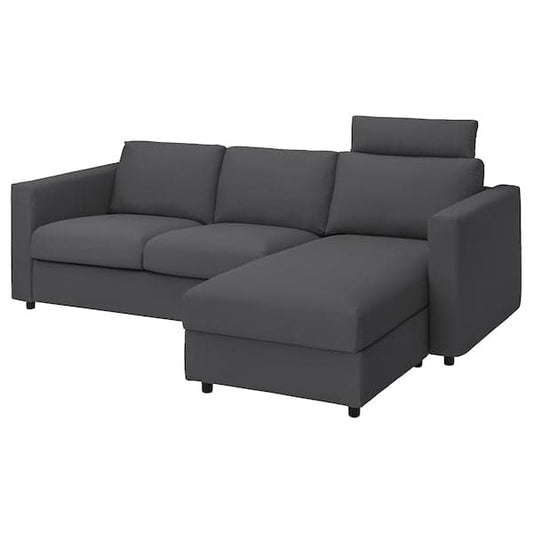 Ikea VIMLE - 3-seater sofa/chaise-longue cover ,