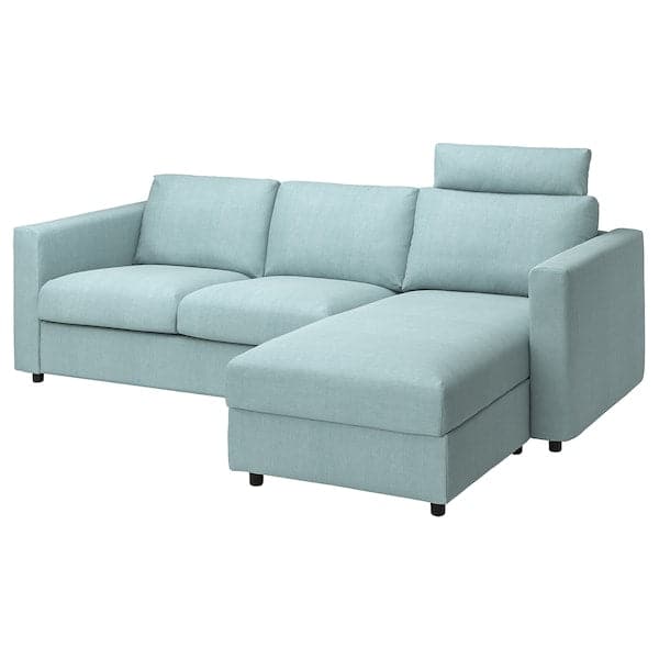 VIMLE - 3-seater sofa/chaise-longue cover 