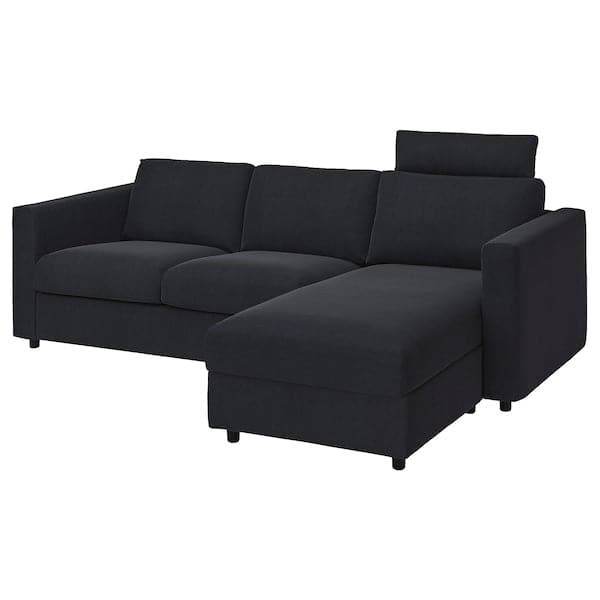 VIMLE - 3-seater sofa/chaise-longue cover ,