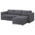 VIMLE cover 3-seat sofa w chaise longue, Gunnared medium grey