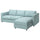 VIMLE - 3-seater sofa/chaise-longue cover ,