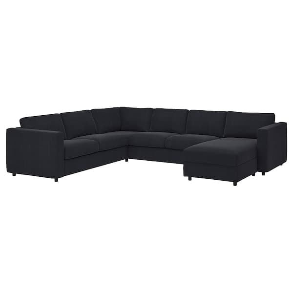 VIMLE - 5-seater ang sofa cover/chaise-l ,