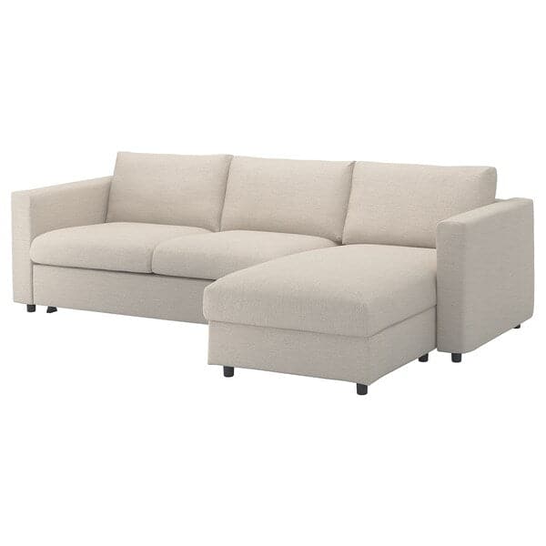 VIMLE - Sofa bed cover 3-seater/chaise-l