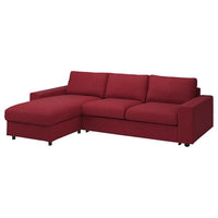 VIMLE cover 3-seat sofa-bed w chaise lng