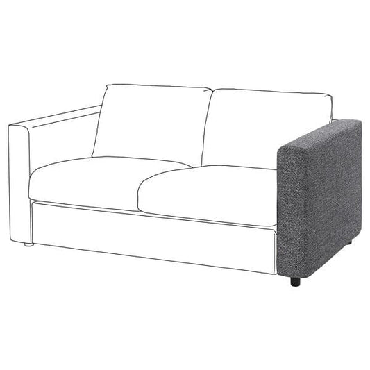 VIMLE - Armrest cover, Lejde grey/black , - best price from Maltashopper.com 20517257