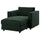 VIMLE cover for chaise longue, Djuparp dark green, 81x6x164 cm