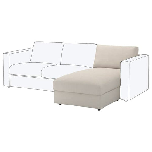 VIMLE Chaise longue lining - Gunnared beige ,