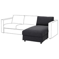 VIMLE - Chaise-longue cover, Hillared anthracite , - best price from Maltashopper.com 70517274