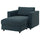 VIMLE cover for chaise longue, Hillared dark blue, 111 cm
