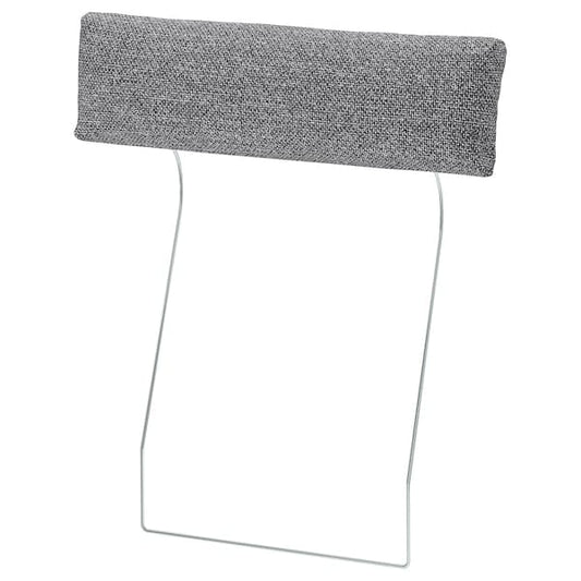 VIMLE - Headrest cushion cover, Lejde grey/black , - best price from Maltashopper.com 90517287