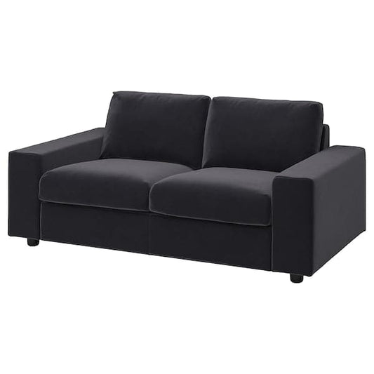 Ikea VIMLE - 2-seater sofa cover, with wide armrests/Djuparp dark grey ,