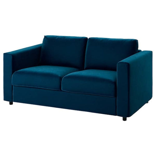 VIMLE - 2-seater sofa cover, Djuparp green-blue ,