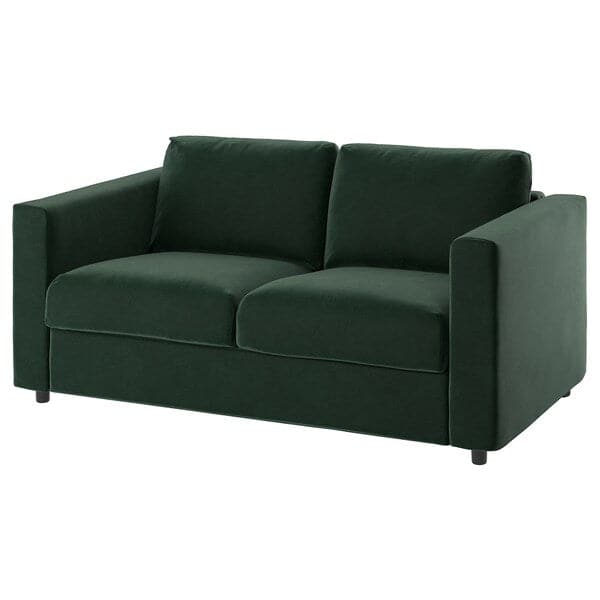 VIMLE - 2-seater sofa cover, Djuparp dark green , - best price from Maltashopper.com 49433573