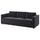 VIMLE cover for 3-seat sofa, Djuparp dark grey