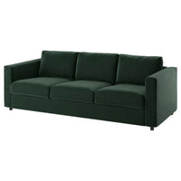 VIMLE - 3-seater sofa cover, Djuparp dark green , - best price from Maltashopper.com 49501350