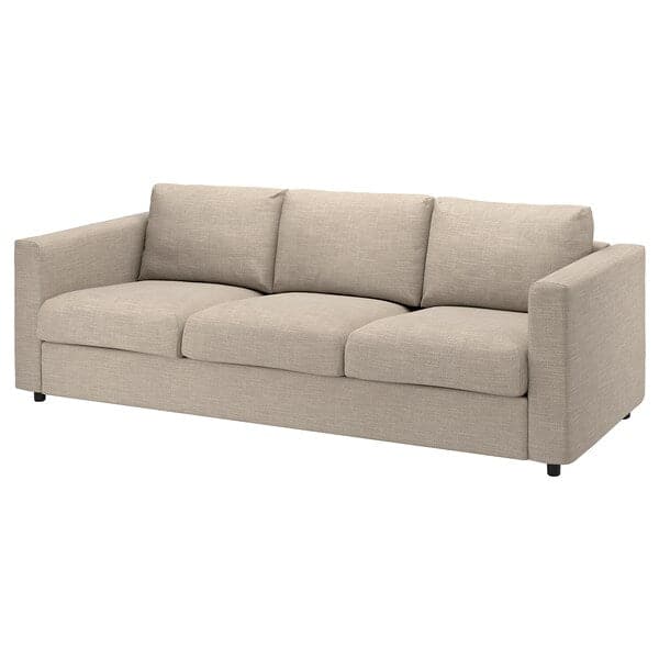 VIMLE - 3-seater sofa cover, Hillared beige , - best price from Maltashopper.com 59434299