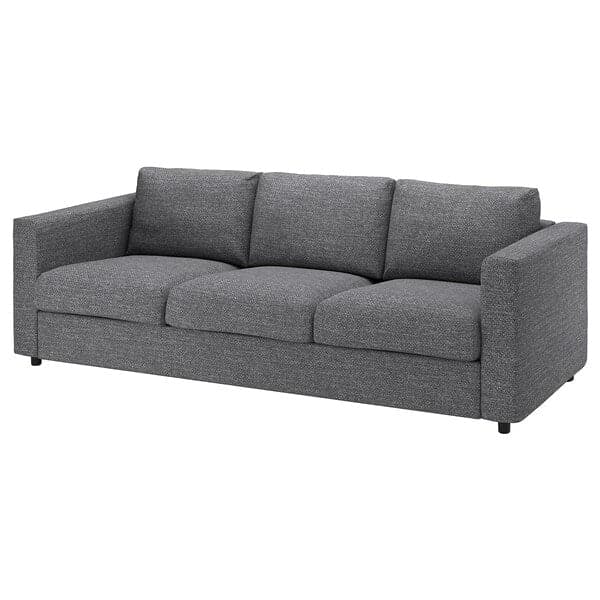 Ikea VIMLE - 3-seater sofa cover, Lejde grey/black ,