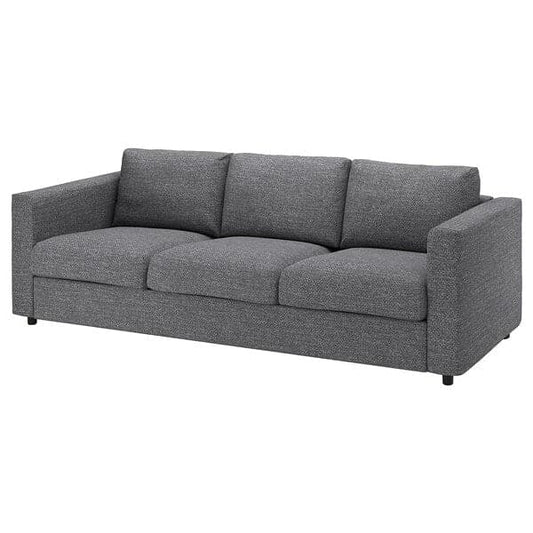 Ikea VIMLE - 3-seater sofa cover, Lejde grey/black ,