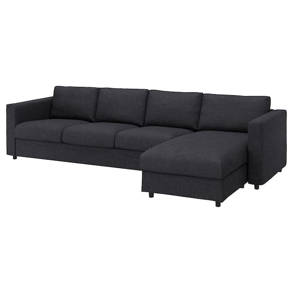 Ikea VIMLE - Cover for 4-seater sofa with chaise-longue/Hillared anthracite ,