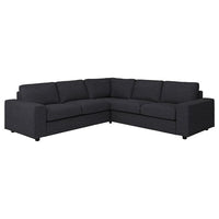 VIMLE - Corner sofa cover, 4-seater, with wide armrests/Hillared anthracite , - best price from Maltashopper.com 59436694