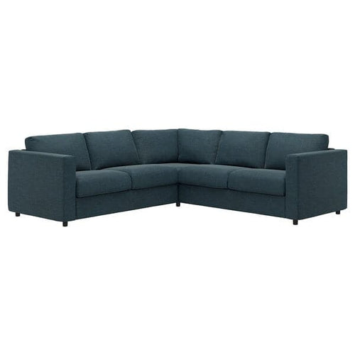 VIMLE - Corner sofa cover, 4 seater, with wide armrests Hillared/dark blue ,