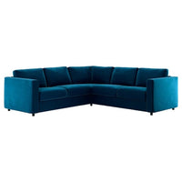 VIMLE - Corner sofa cover, 4 seater, Djuparp green-blue , - best price from Maltashopper.com 29434149