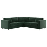 VIMLE cover for corner sofa, 4-seat, Djuparp dark green
