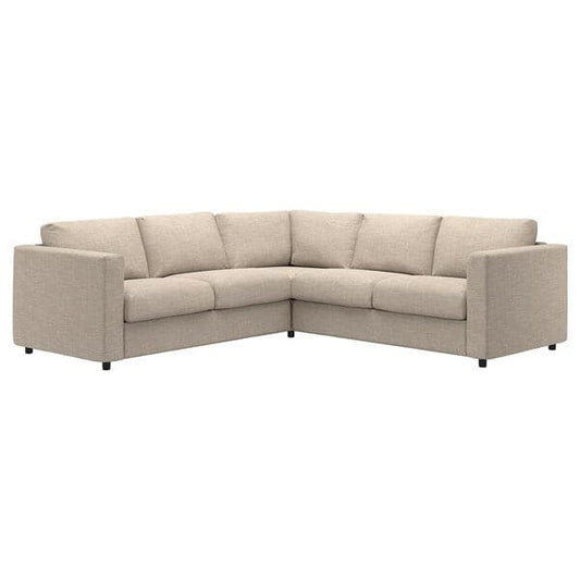 Ikea VIMLE - Corner sofa cover, 4 seater, Hillared beige ,
