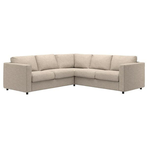 VIMLE - Corner sofa cover, 4 seater, Hillared beige ,