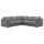 VIMLE - Corner sofa cover, 4 seater, Lejde grey/black ,