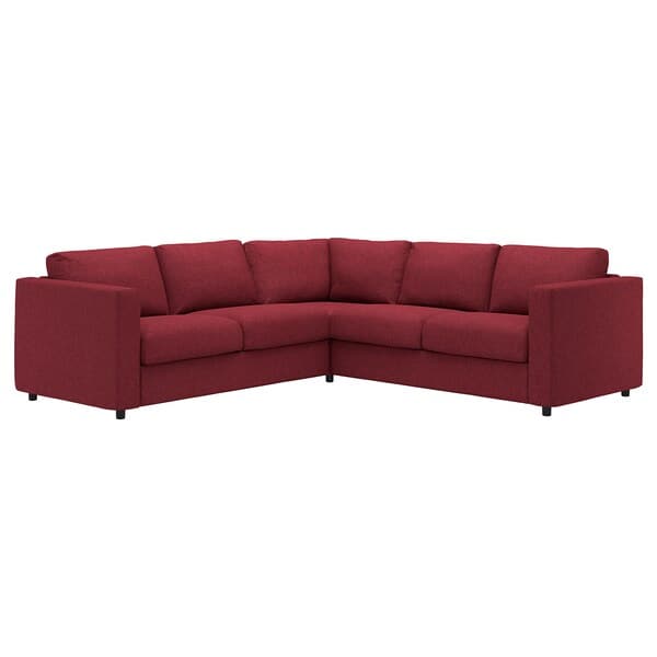 Ikea VIMLE - Corner sofa cover, 4 seater, Lejde red/brown ,