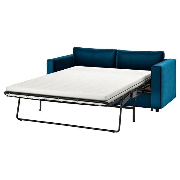 VIMLE - 2-seater sofa bed cover, Djuparp green-blue , - best price from Maltashopper.com 09433565