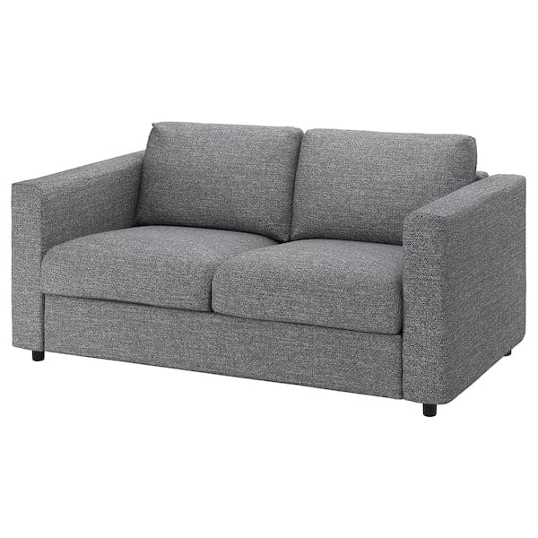VIMLE - 2-seater sofa bed cover, Lejde grey/black , - best price from Maltashopper.com 29434427