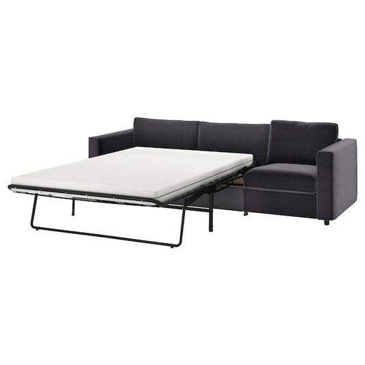 Ikea VIMLE - Cover for 3-seater sofa bed, Djuparp dark grey ,