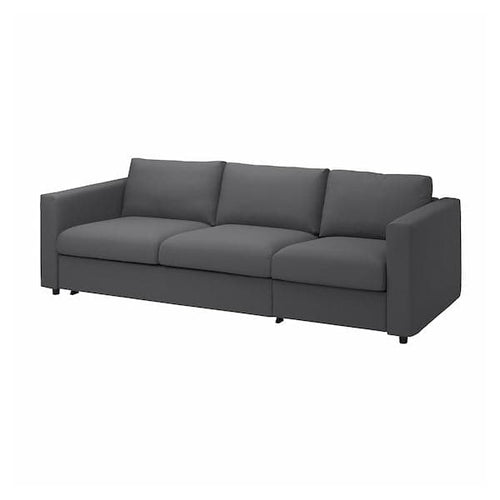 VIMLE - Cover for 3-seater sofa bed, Hallarp grey ,