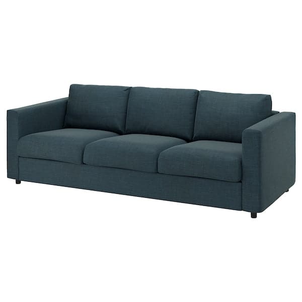 VIMLE - Cover for 3-seater sofa bed, Hillared dark blue , - best price from Maltashopper.com 89441142