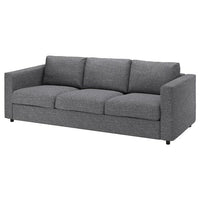 VIMLE - 3-seater sofa bed cover, Lejde grey/black , - best price from Maltashopper.com 69434425
