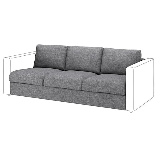 Ikea VIMLE - Liner for 3-seater element, Lejde grey/black ,
