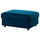 VIMLE cover for footstool with storage, Djuparp dark green-blue