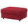 VIMLE cover for footstool with storage, Lejde red/brown