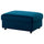 VIMLE footstool with storage, Djuparp dark green-blue, 98x73 cm