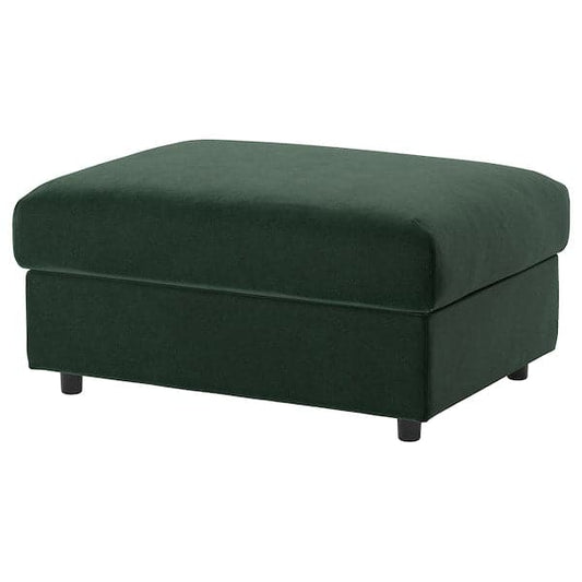 Ikea VIMLE - Footstool with storage, Djuparp dark green ,