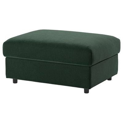 VIMLE - Footstool with storage, Djuparp dark green , - best price from Maltashopper.com 79501358